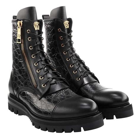 versace jeweled boots|Versace military boots.